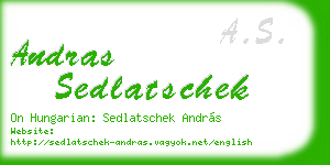 andras sedlatschek business card