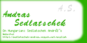 andras sedlatschek business card